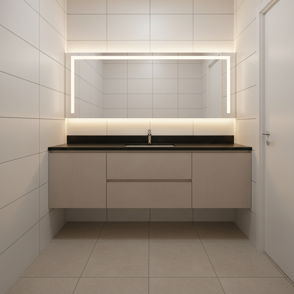 Minimalist Floating Vanity Bathroom Modern Bathroom Interior Design
